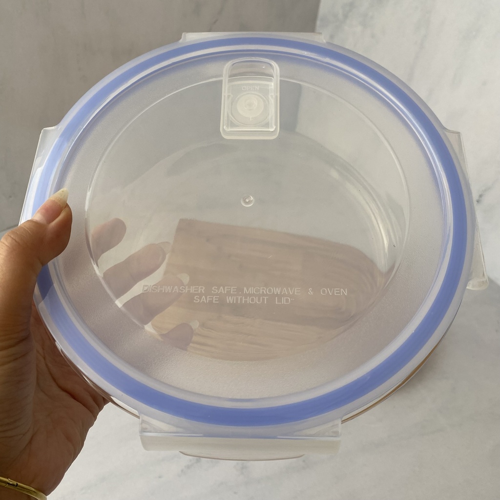 Boite De Conservation En Verre Ronde 1300 Ml+ Couvercle