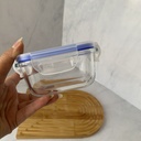 Boite De Conservation En Verre Carré 320 Ml + Couvercle