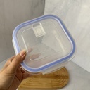 Boite De Conservation En Verre Carré 800 Ml+ Couvercle