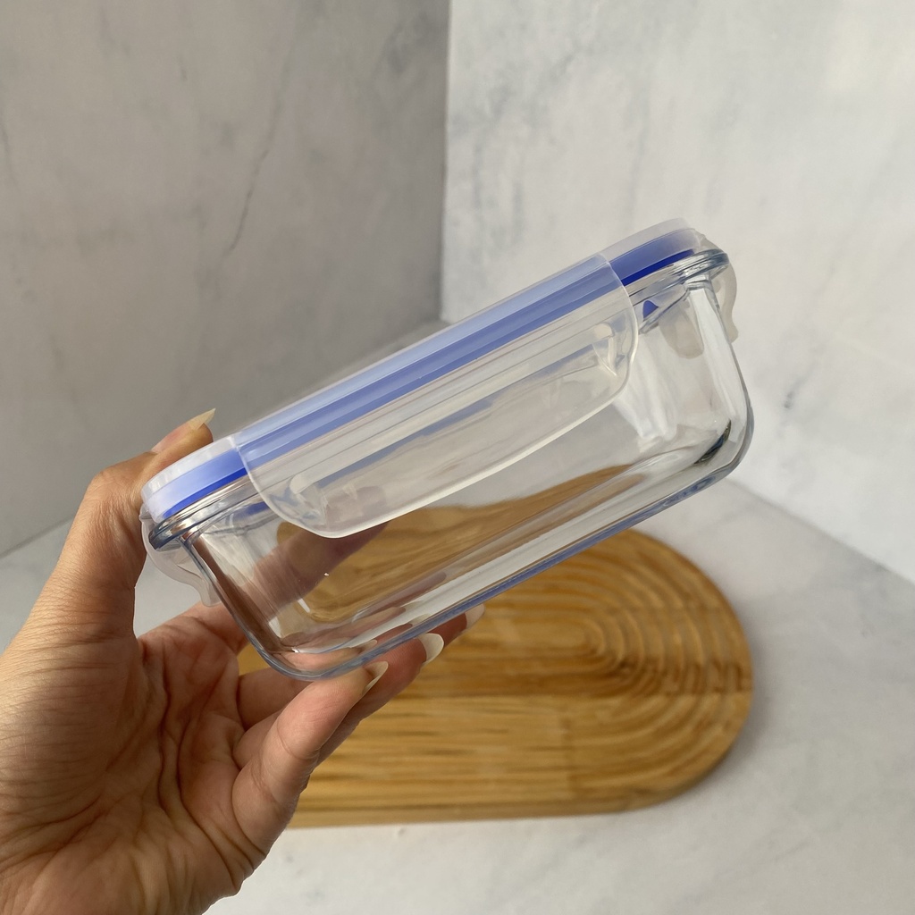 Boite De Conservation En Verre Rectangle 370 Ml + Couvercle