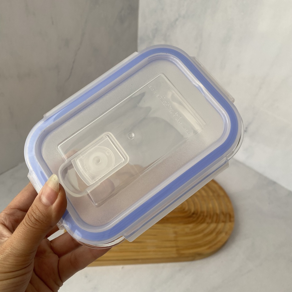 Boite De Conservation En Verre Rectangle 370 Ml + Couvercle