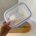 Boite De Conservation En Verre Rectangle 640 Ml+ Couvercle