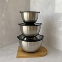 Bol A Mixer Antiderapant En Acier Inoxydable Avec Couvercle 5000 Ml