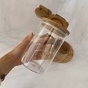 Bocal En Verre Avec Couvercle A Poignee 880Ml