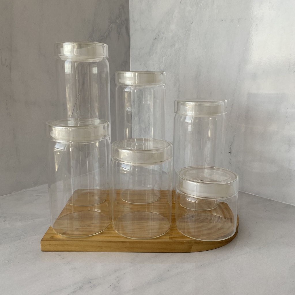 Bocal En Verre Avec Couvercle En Verre 500Ml