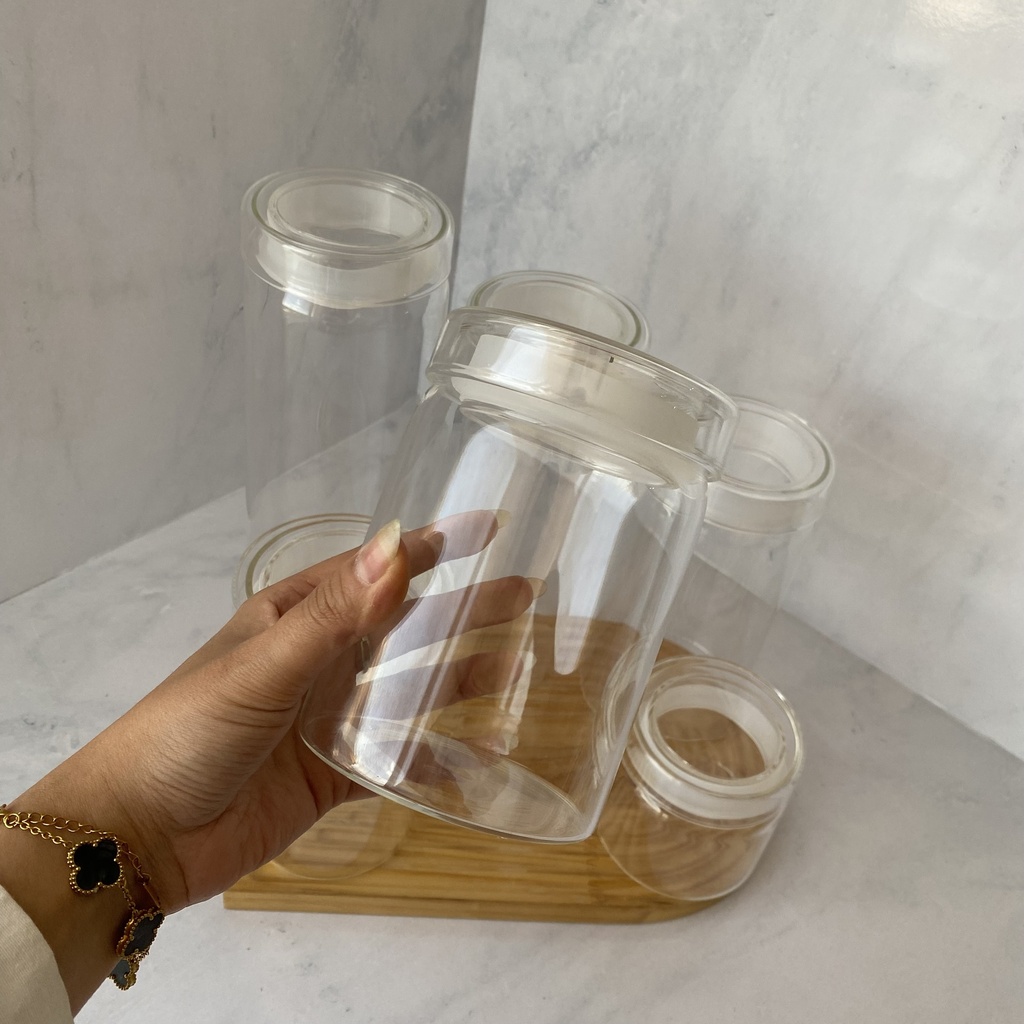 Bocal En Verre Avec Couvercle En Verre 800ml