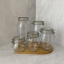 Bocal En Verre Rond 1500 Ml + Couvercle En Verre