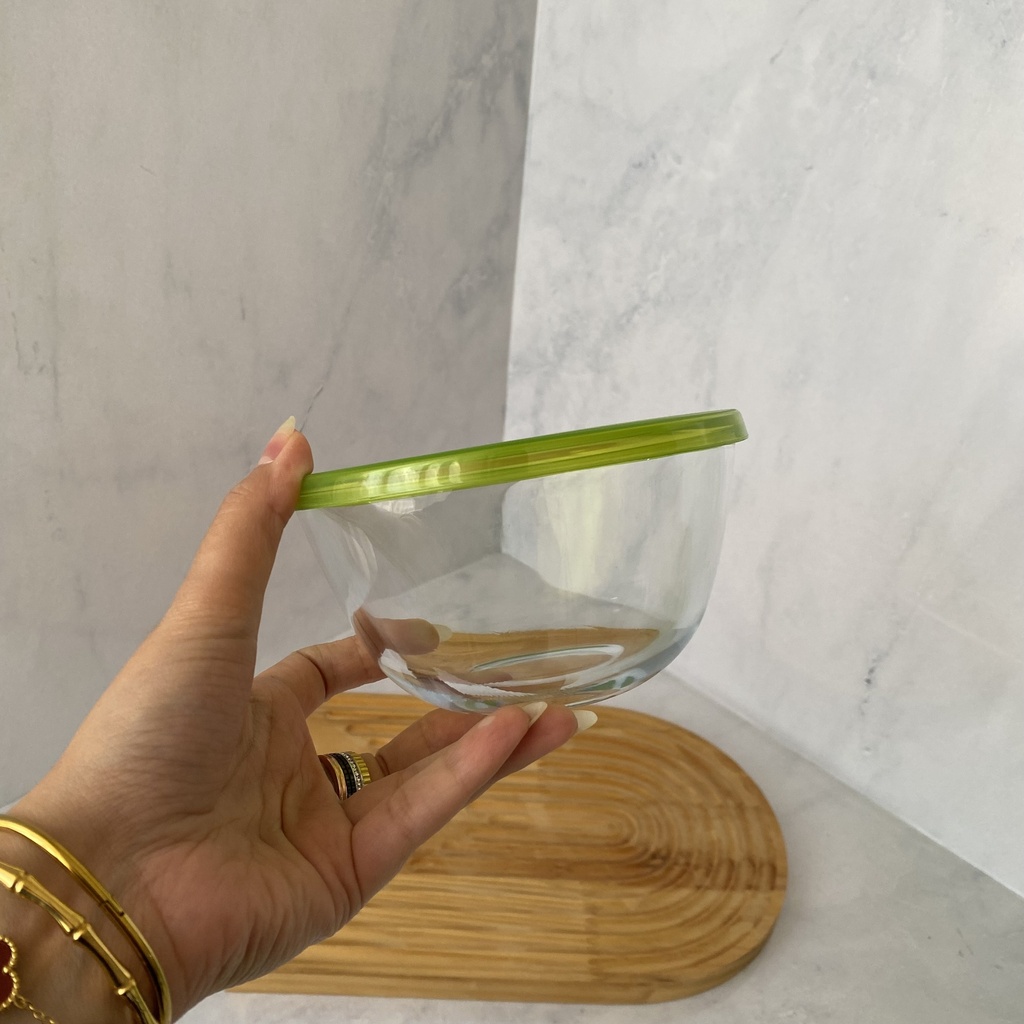 Bol A Mixer En Verre Avec Couvercle 0.5 L