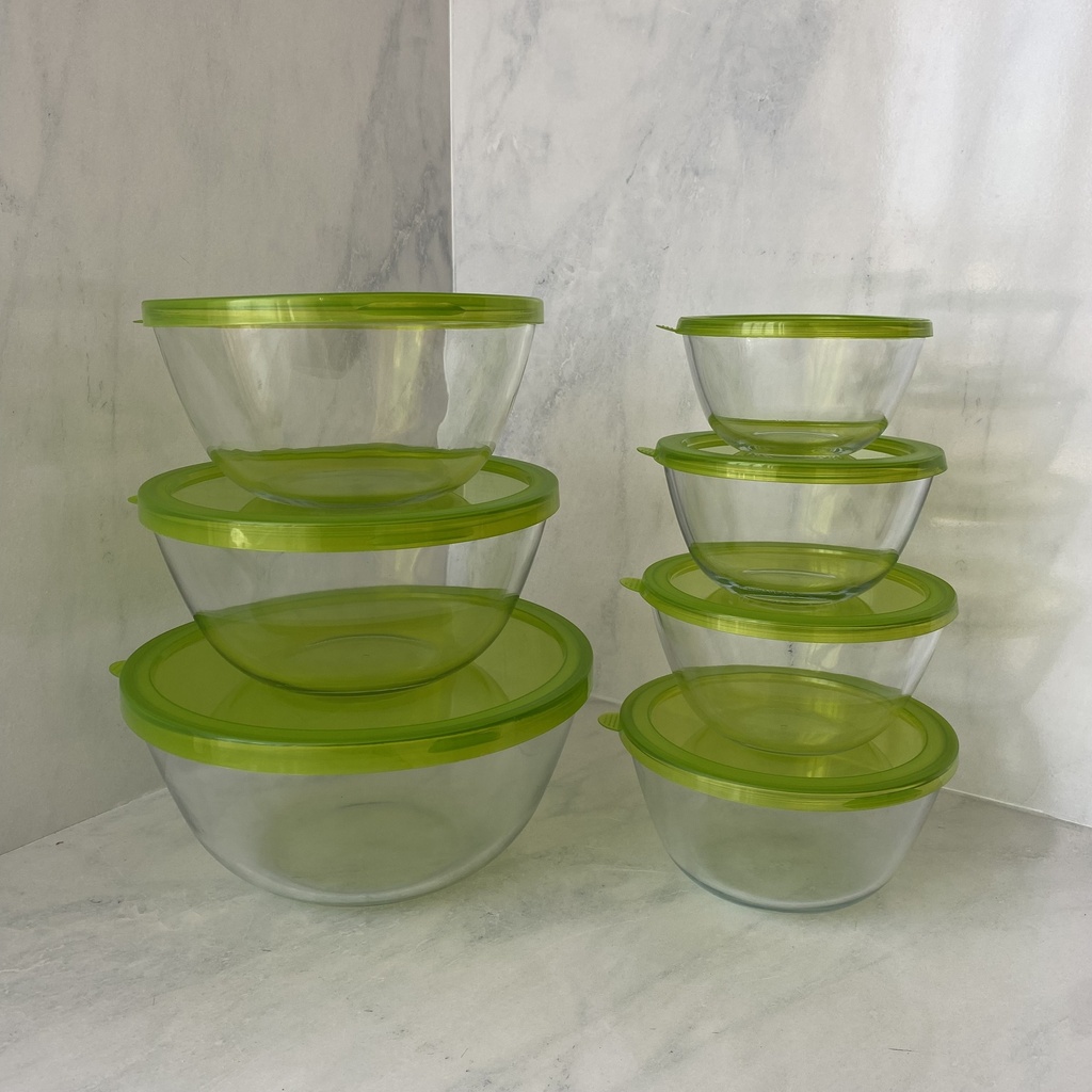Bol A mixer en verre avec couvercle 1 L