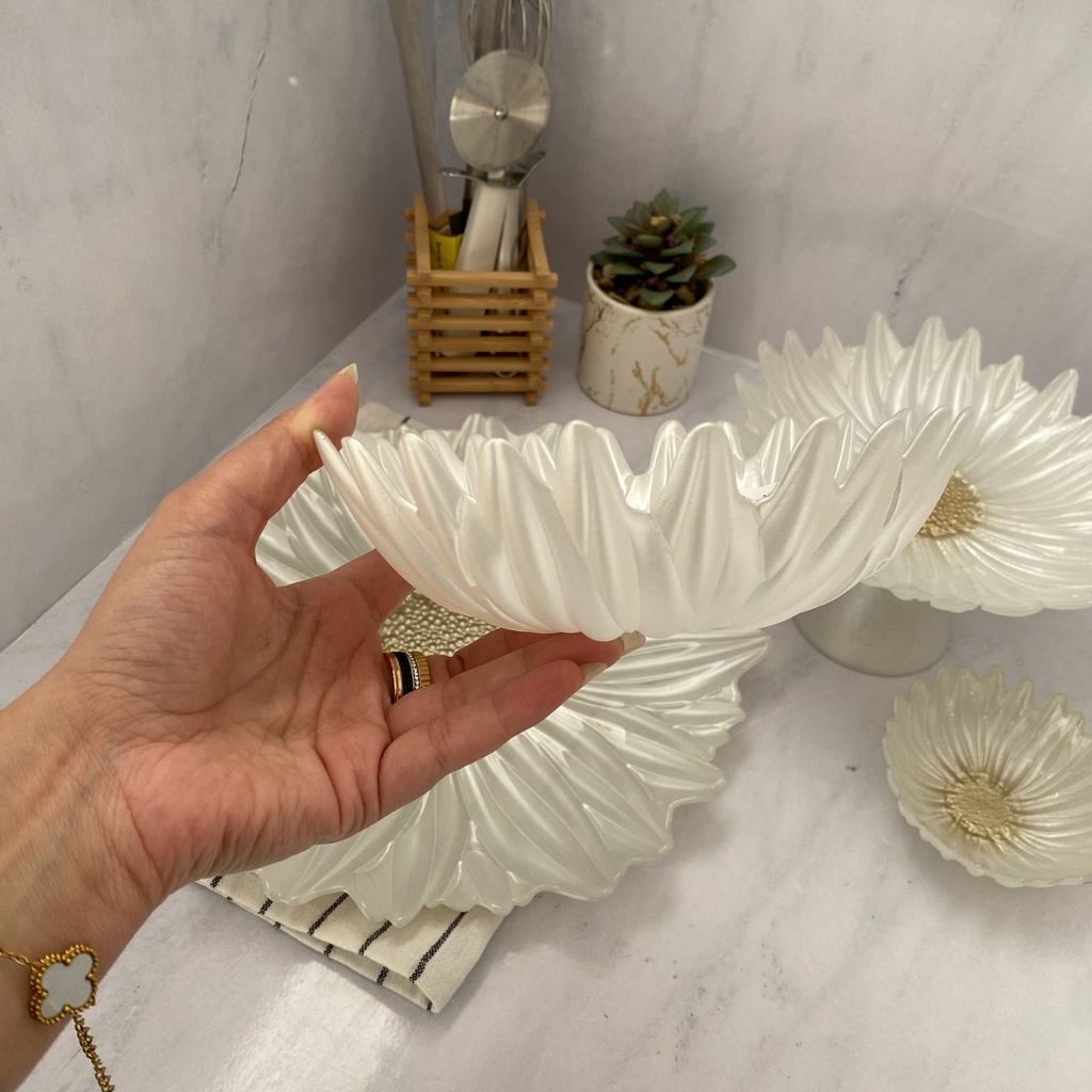 Fleur Bol Pearl White 18Cm