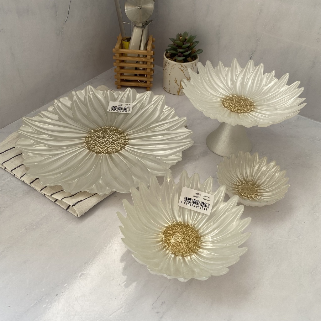 Fleur Assiette Pearl White 32Cm