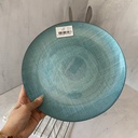 Textile Assiette Plate Metalic Blue 28Cm