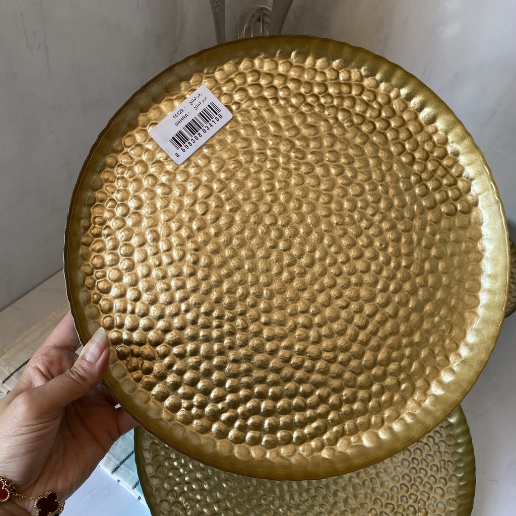 Sahra Assiette Turquoise 28Cm INSIDE GOLD 