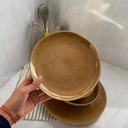 SERVICE A TABLE MARRON