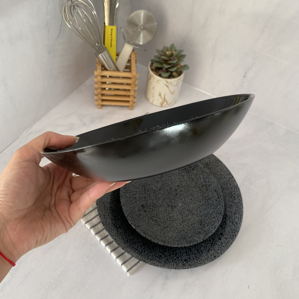 Zoe Black Assiette Creuse 20Cm