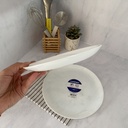 Diwali Blanc Marbre Assiette Dessert 19  Cm