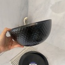 Pampille Noir Saladier 24Cm