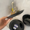 Pampille Noir Assiette Dessert 19Cm