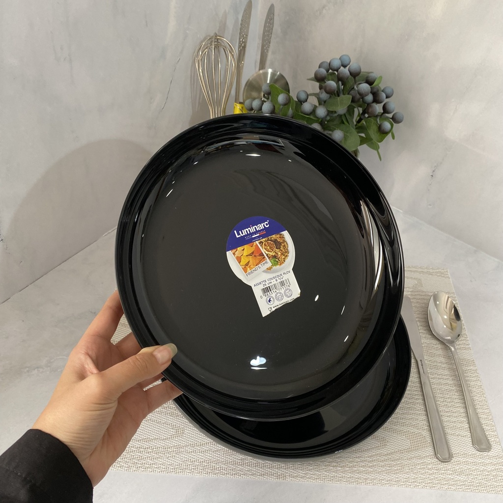 Friends Time Assiette Ronde Creuse Noir 25 Cm