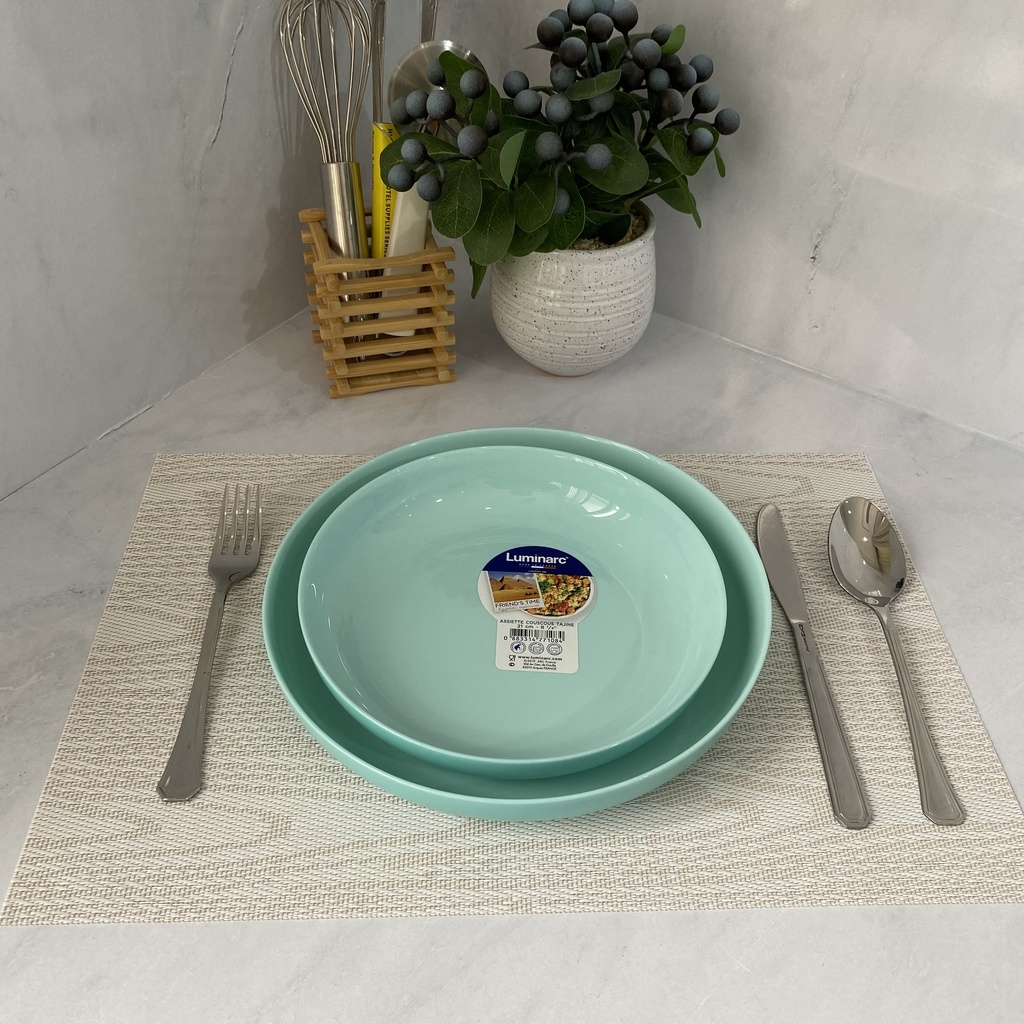 Friends time assiette couscous turquoise 25cm