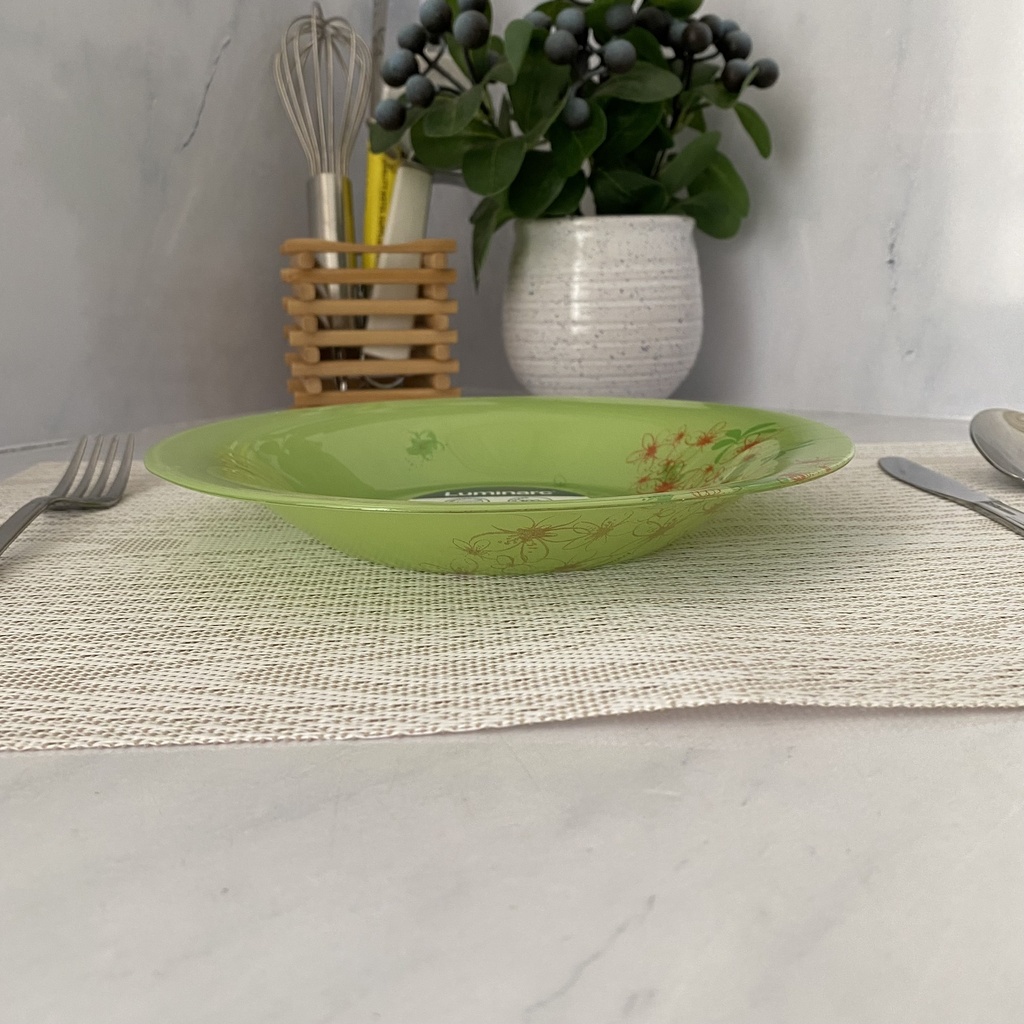 Ipomea Vert Pale Assiette Creuse 21.5 Cm