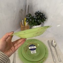 Ipomea Vert Pale Assiette Creuse 21.5 Cm