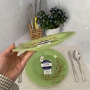 Ipomea Vert Pale Assiette Dessert 19.5 Cm