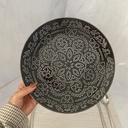 Assiette Plate Grise Midnight