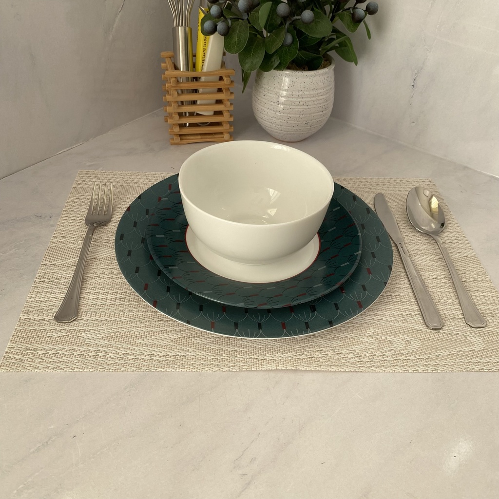 Zadig Bleu Assiette Plate 28 Cm