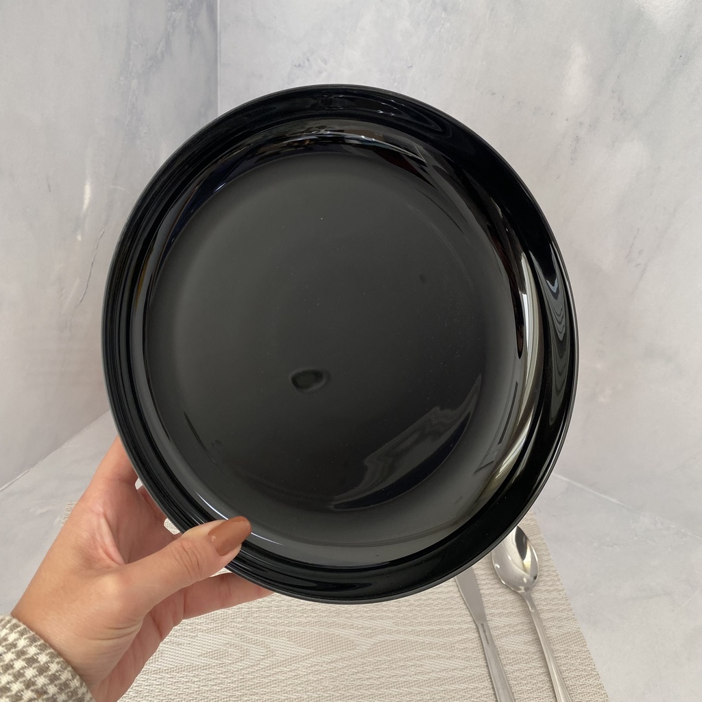 Vicky Noir Lava Stone Assiette Plate 25Cm