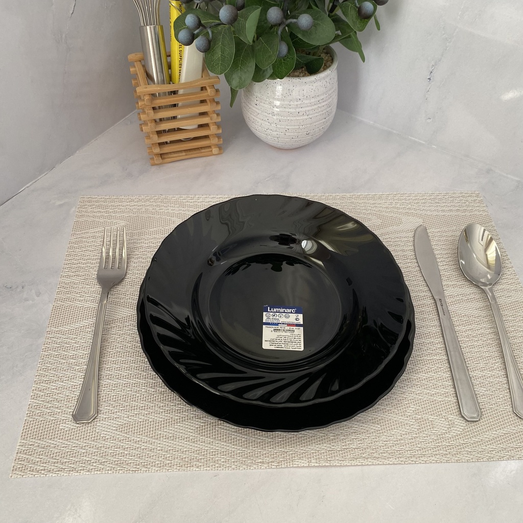 Trianon Noir Assiette Plate 24Cm