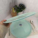 Diwali light Turquoise Assiette De Presentation 34x24Cm