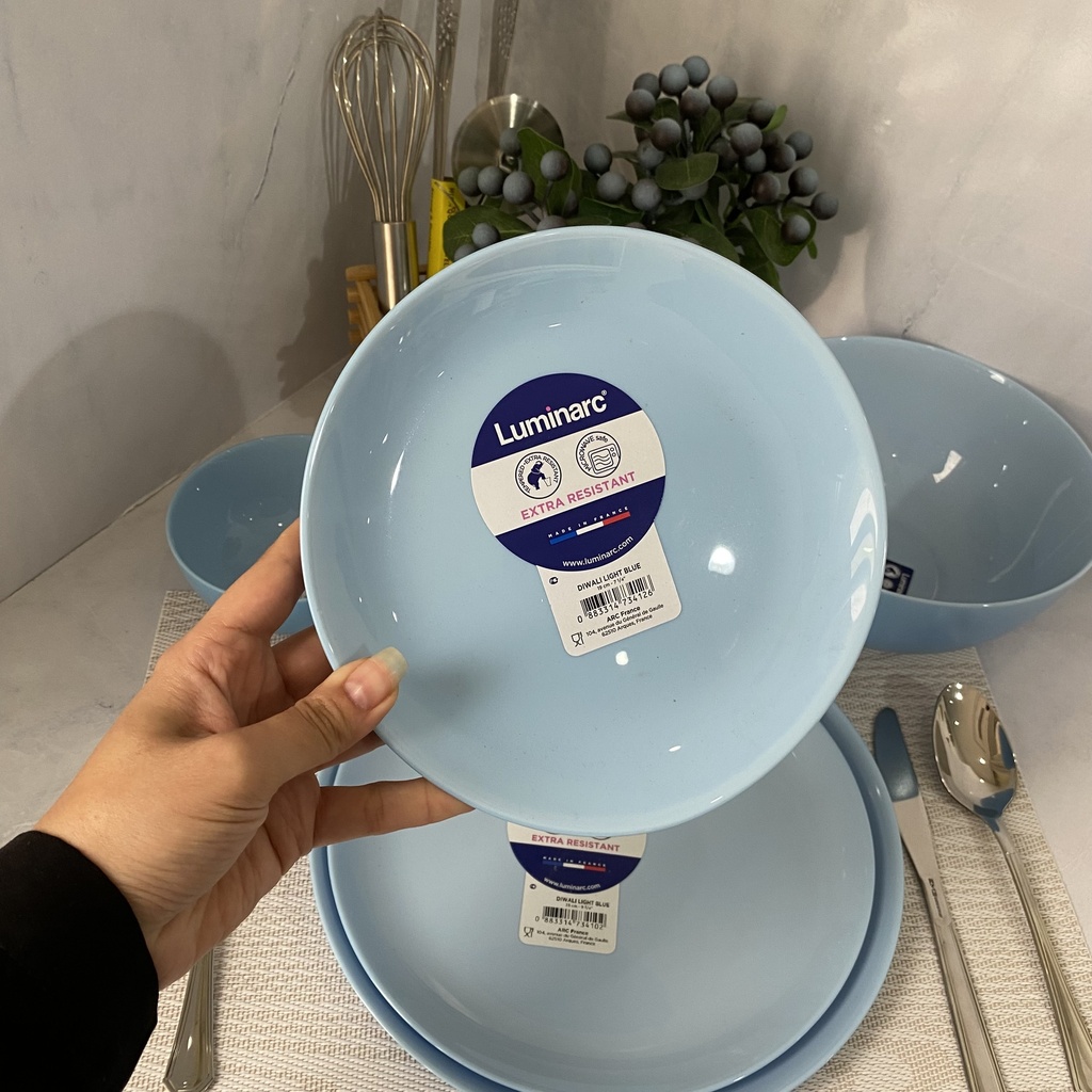 Diwali Light Blue Assiette Dessert 19Cm