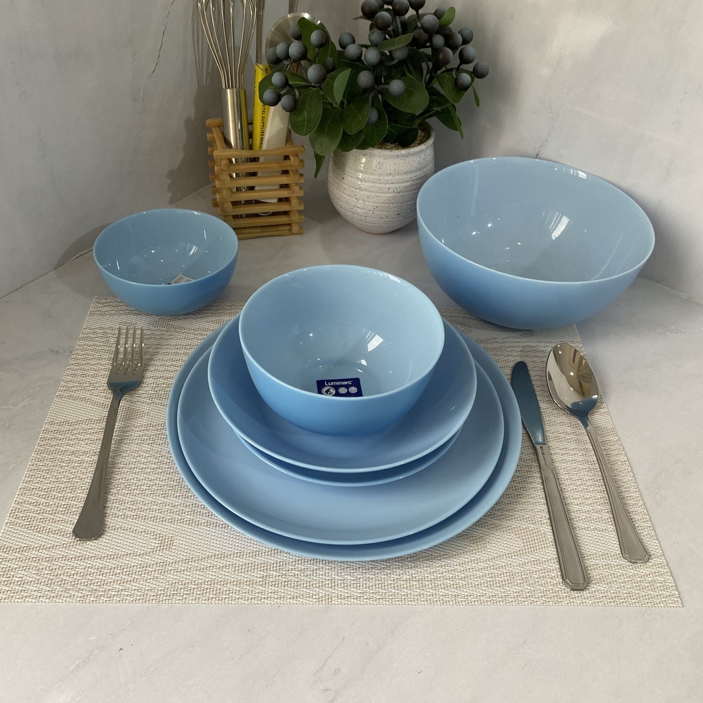 Diwali Light Blue Assiette Dessert 19Cm