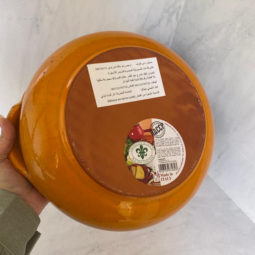 Faitout 24 Cm Avec Couvercle Orange Siena