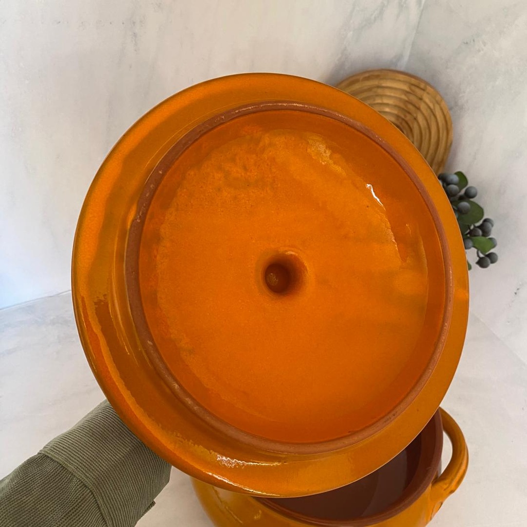 Faitout 24 Cm Avec Couvercle Orange Siena
