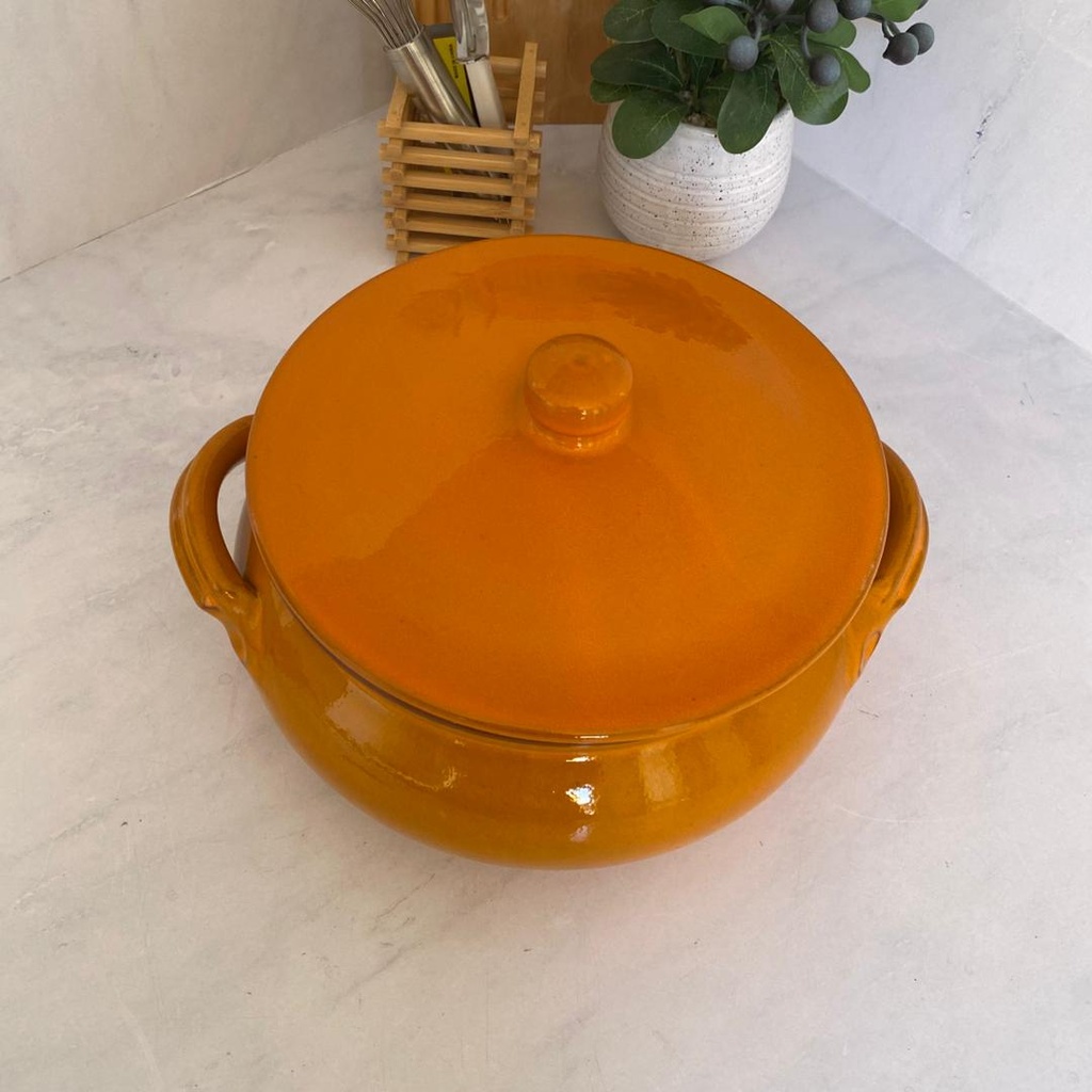 Faitout 24 Cm Avec Couvercle Orange Siena
