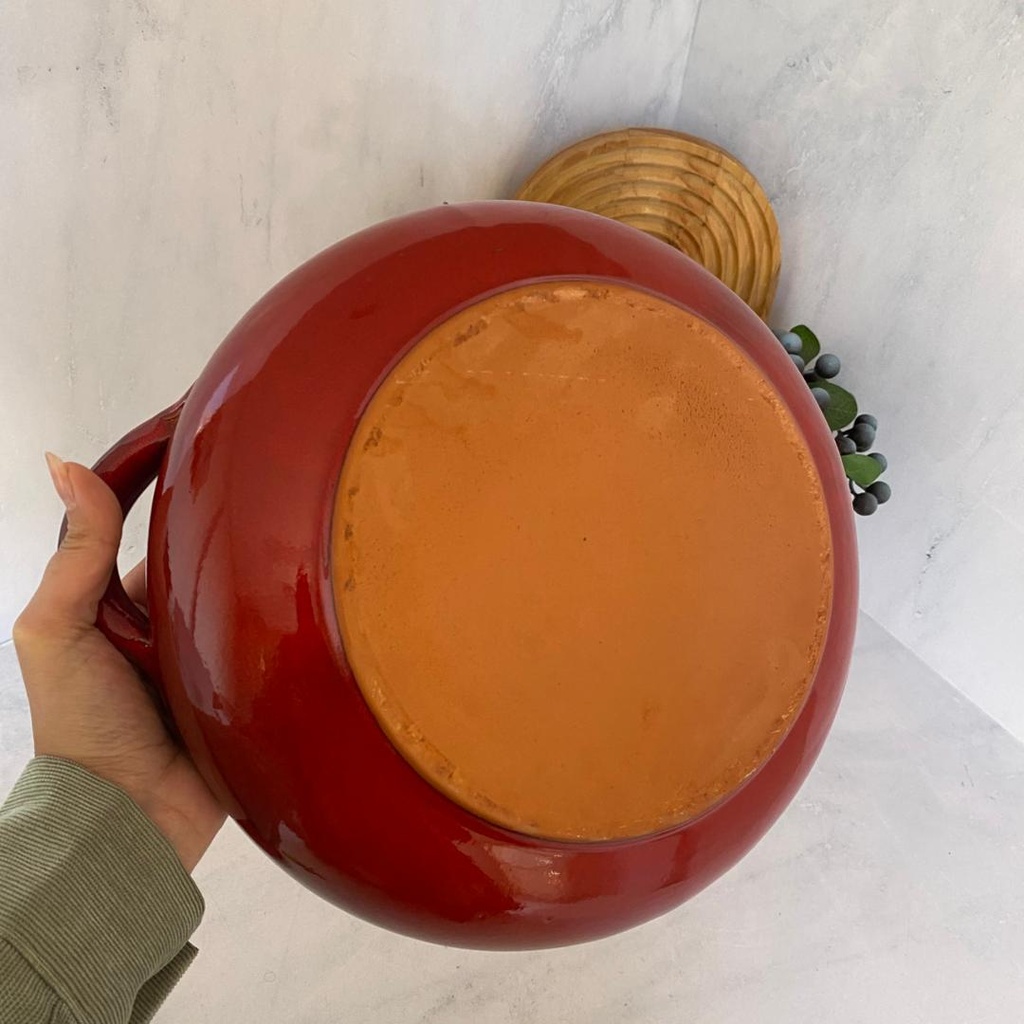 Faitout 22Cm Avec Couvercle Rouge Montalcino