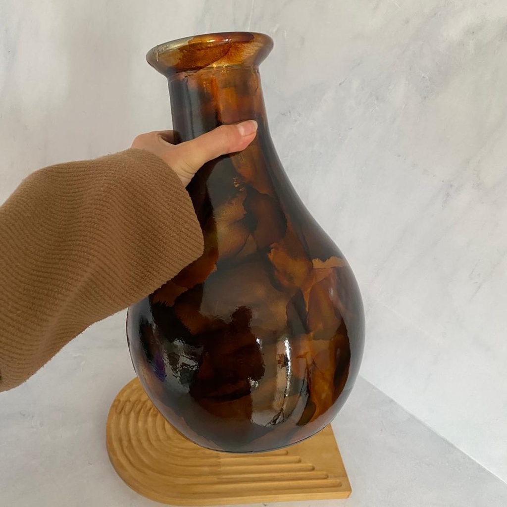 Carey Vase marron 31Cm
