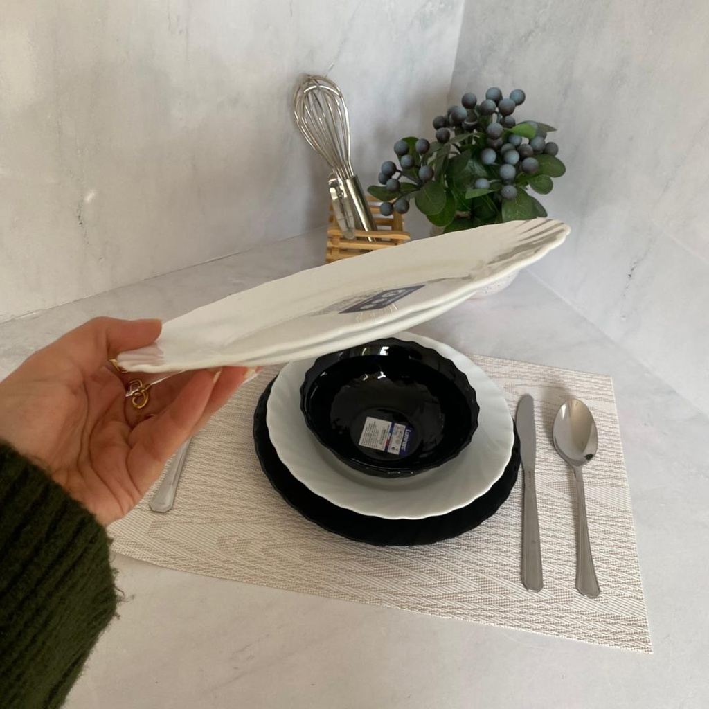 Service a Table Trianon 24 Pieces Noir & Blanc