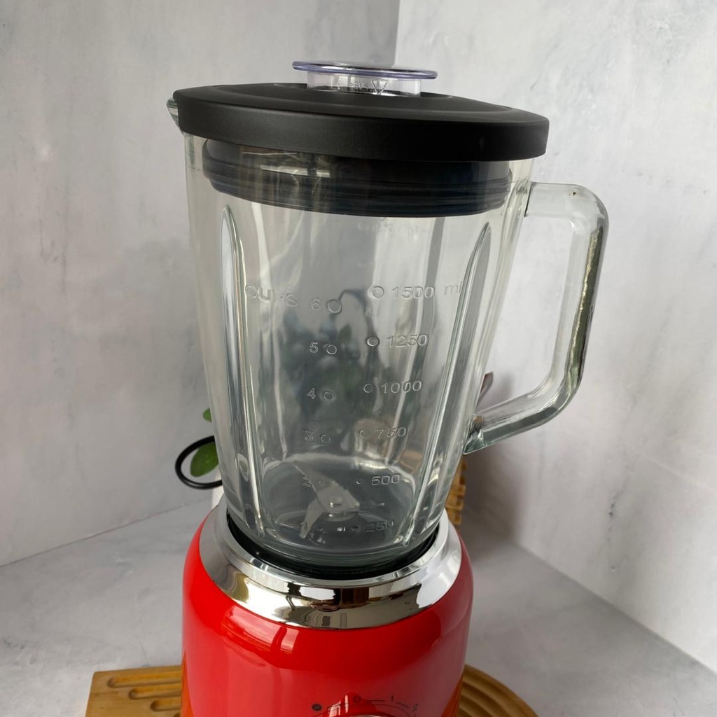 Moderna Blender Rouge Bocal En Verre 1000W