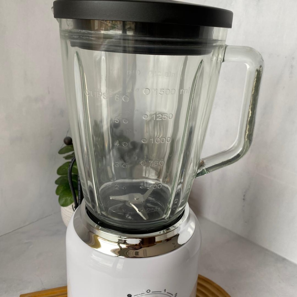 Moderna Blender Blanc Bocal En Verre 1000W