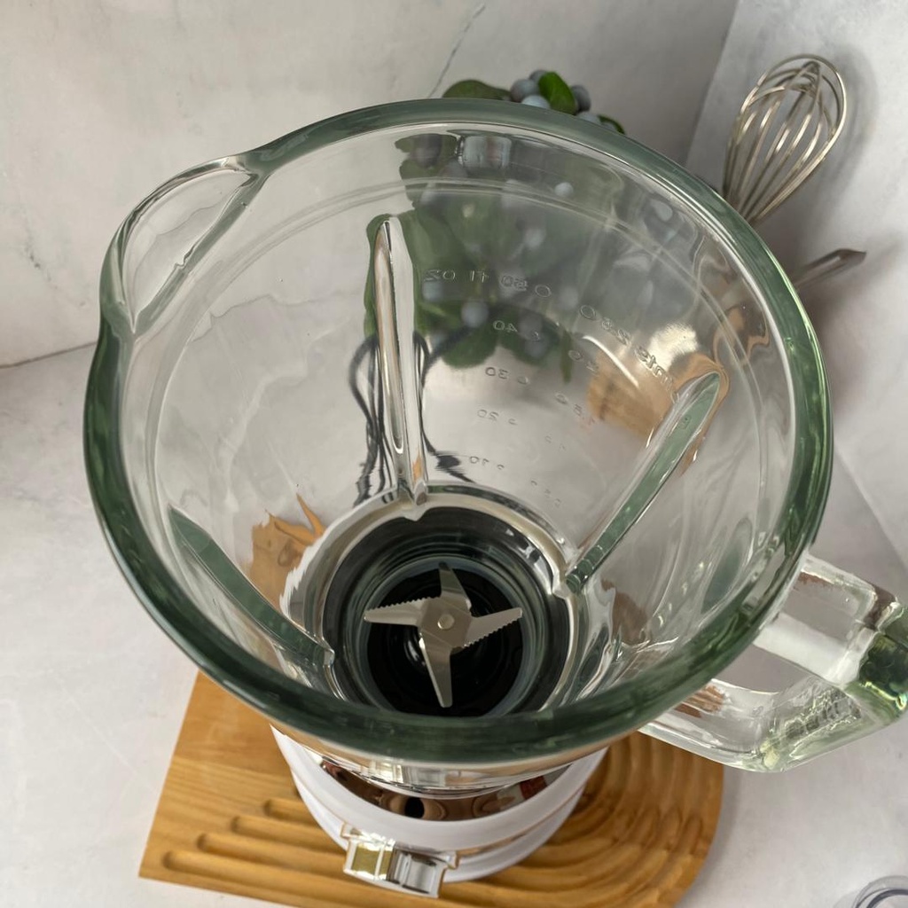 Moderna Blender Blanc Bocal En Verre 1000W