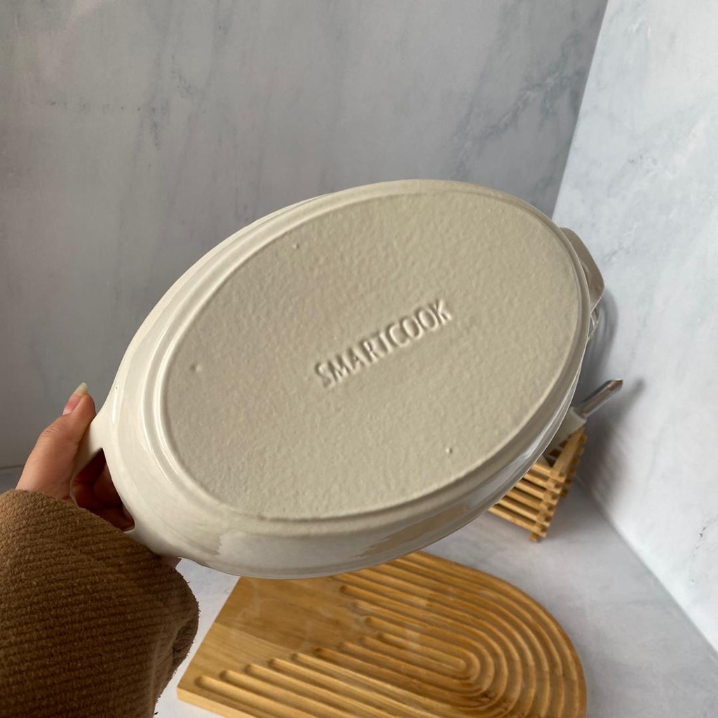 Poele En Fonte 24Cm Beige