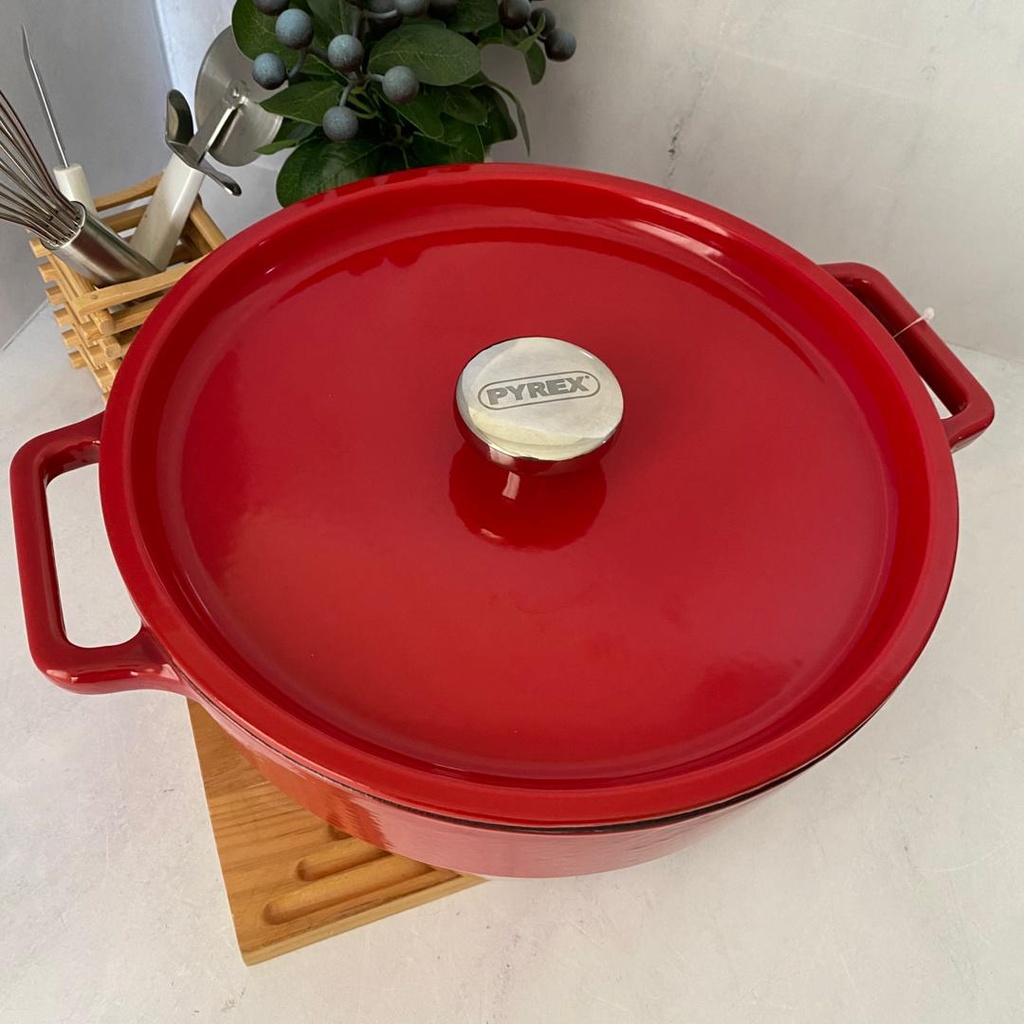 Pyrex Slowcook Rouge Cocotte Ronde 28Cm