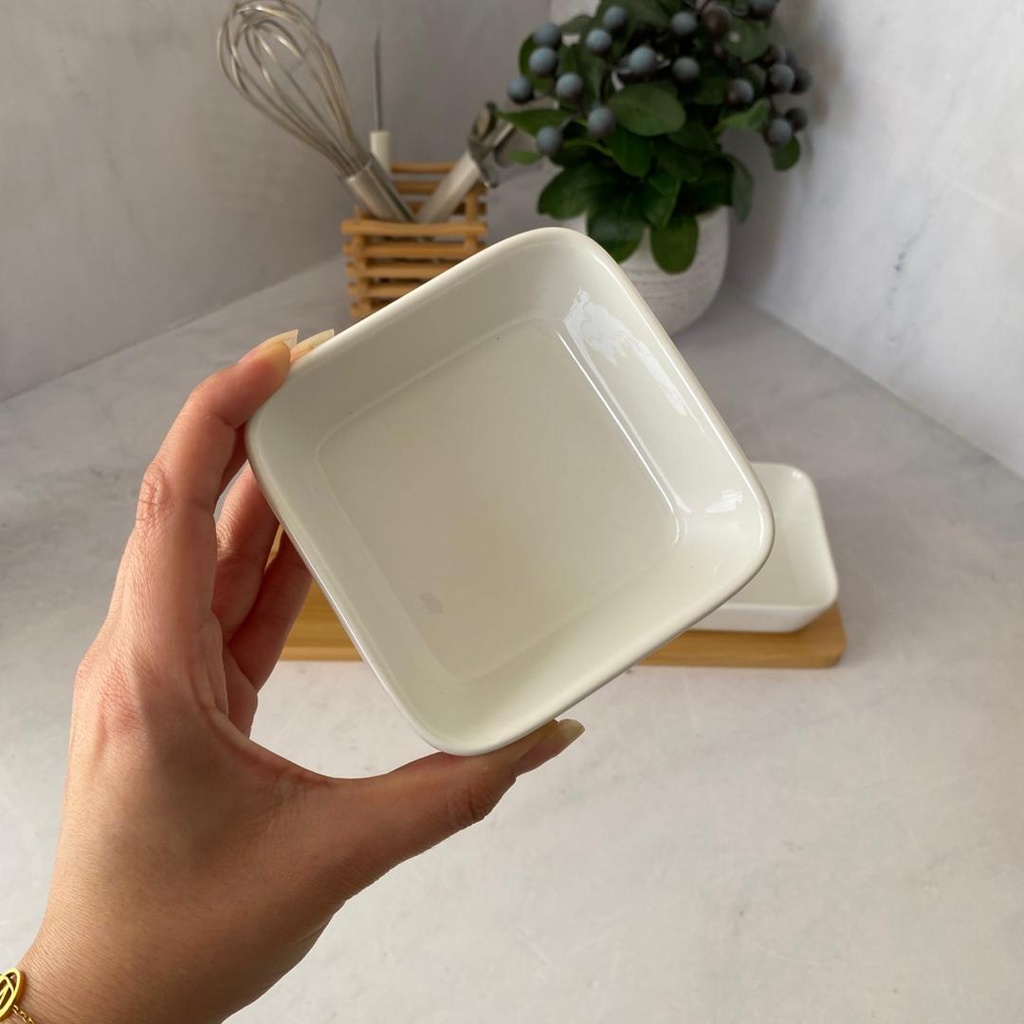 Set De 3 Coupelles Avec Plat En Bambou