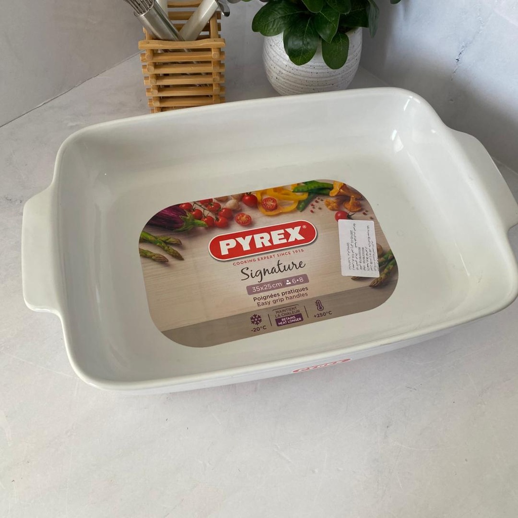 Pyrex Signature Plat Rectangulaire 35*25Cm Blanc