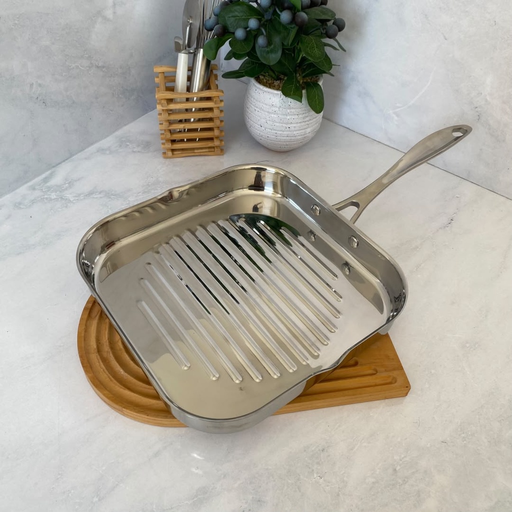 Volupto Poele A Grille Inox 26.5X26.5X4Cm