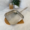 Volupto Poele A Grille Inox 26.5X26.5X4Cm