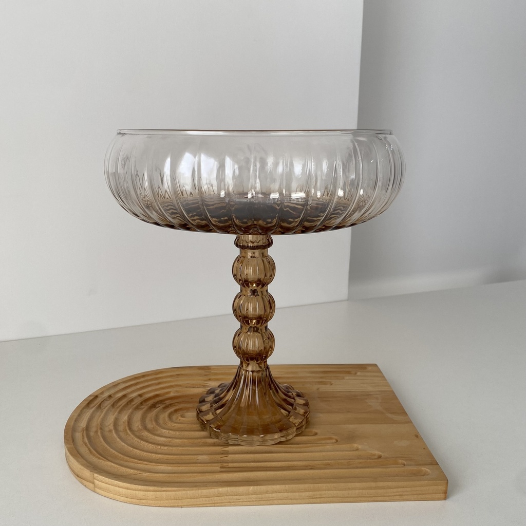 PACK LINEA - Coupe Sur Pied Ambre Large - Coupe Sur Pied Ambre Petite - Coupe Ambre Sur Pied Grande